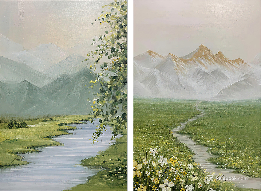 landscape painting texture