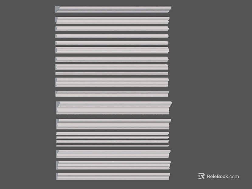 White plaster line wall decoration line texture