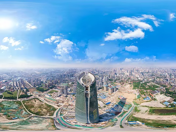HDR city building bird's eye view panorama texture (ID:ffach532313)