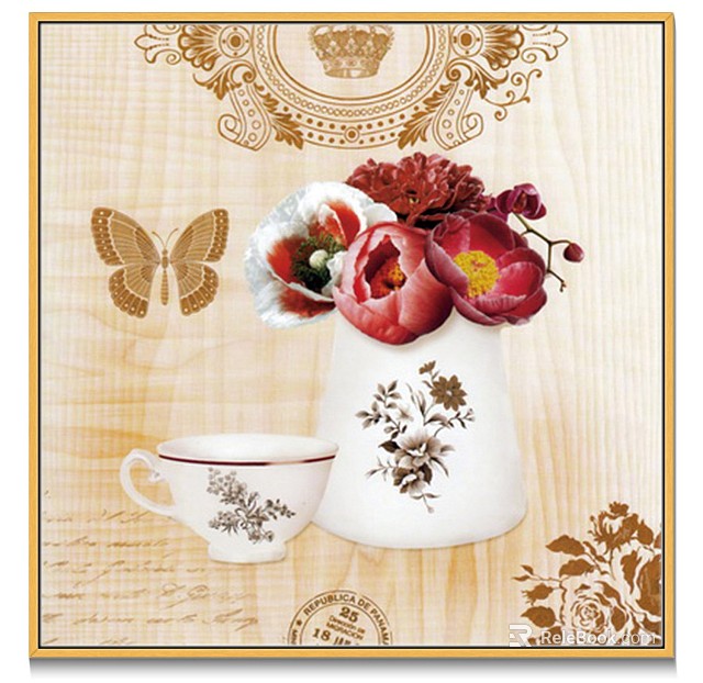 Plant painting texture
