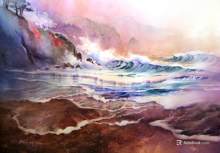 landscape painting texture