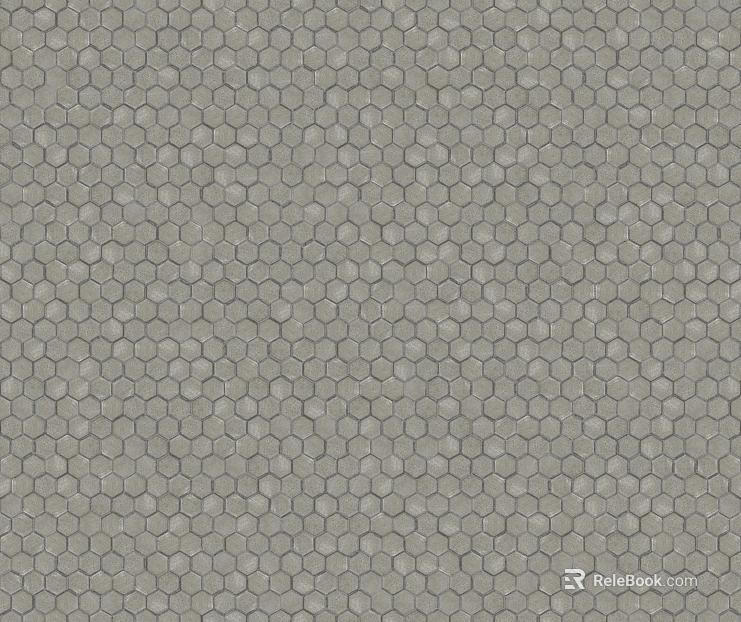 Hexagonal brick mosaic gray brick seamless texture