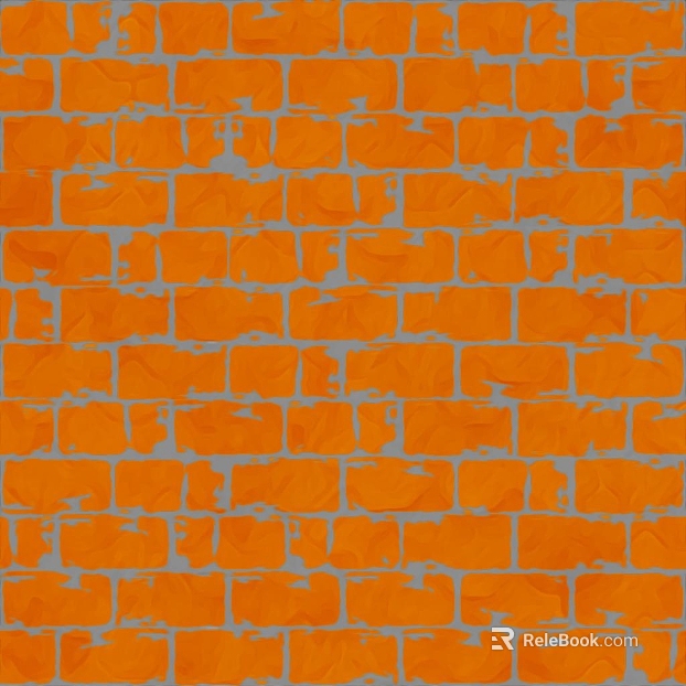Orange Art Brick Wall Background Wall texture