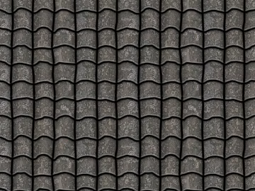 Dark gray old green tile roof building materials texture (ID:ffaeh064166)