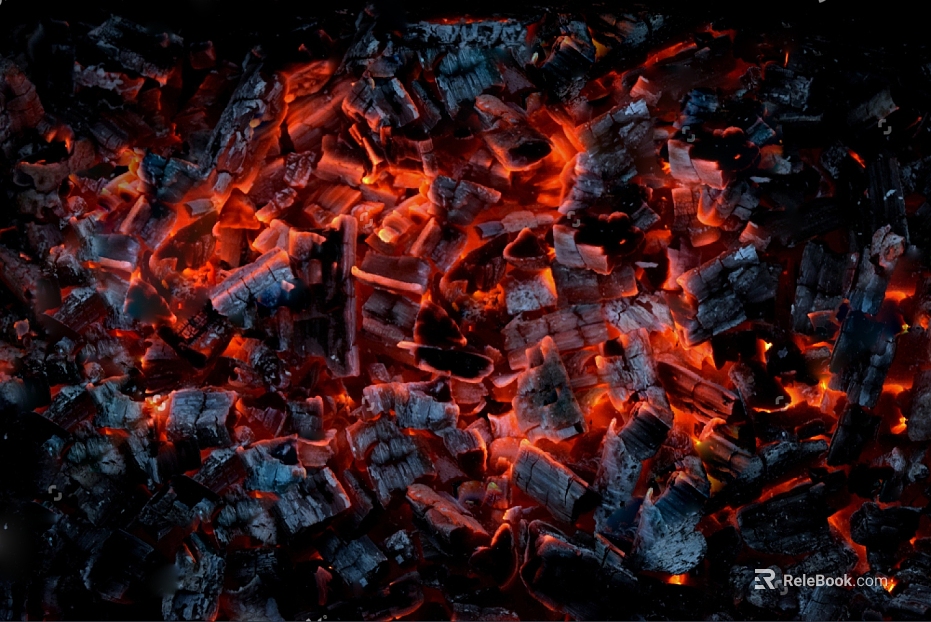 carbon burning wood texture