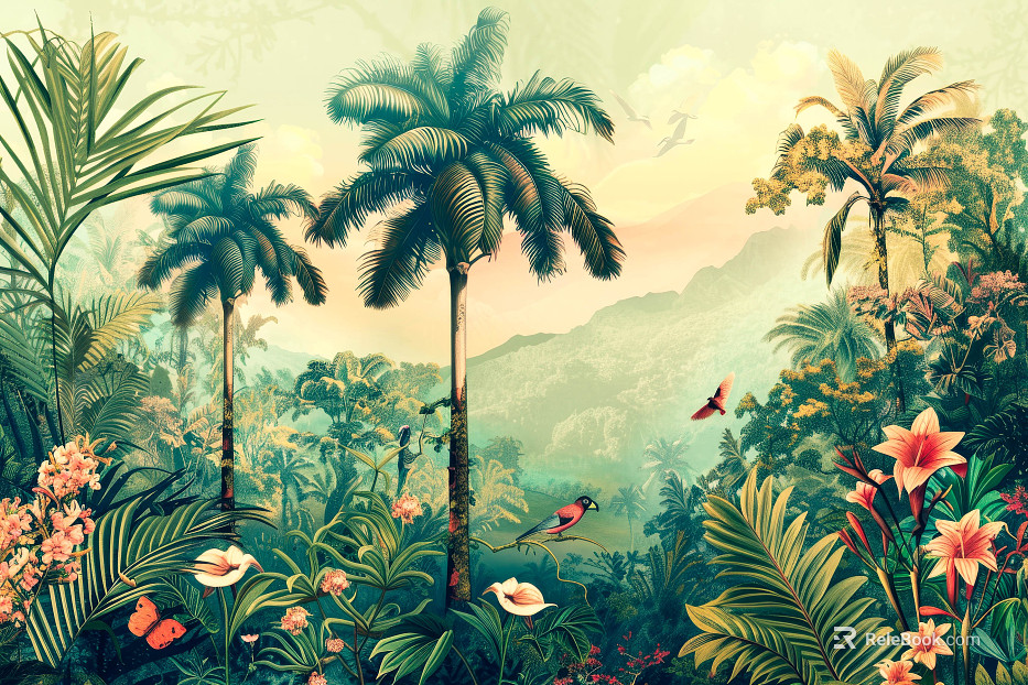 animal and plant pattern texture