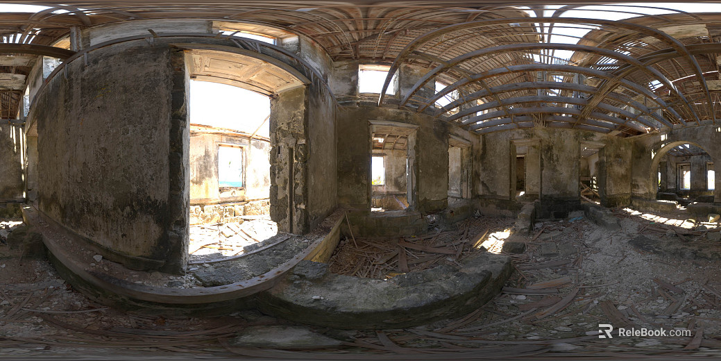 Indoor Ruins Scene Daytime HDR texture