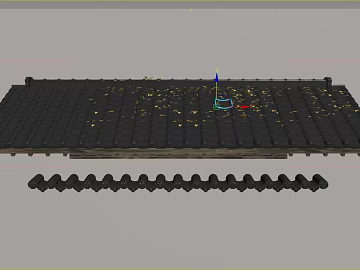 Black Green Tile Roof Building Materials texture (ID:ffaeh412024)