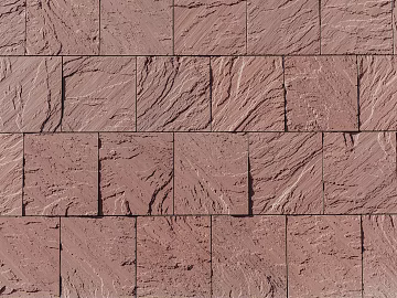 brick wall chisel face red sandstone 3d model