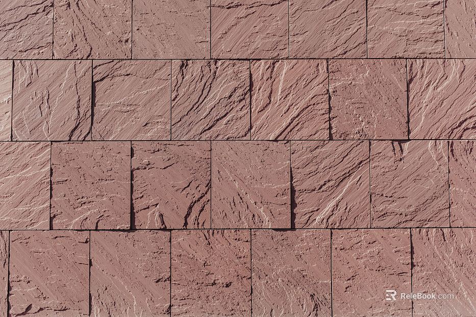 brick wall chisel face red sandstone texture