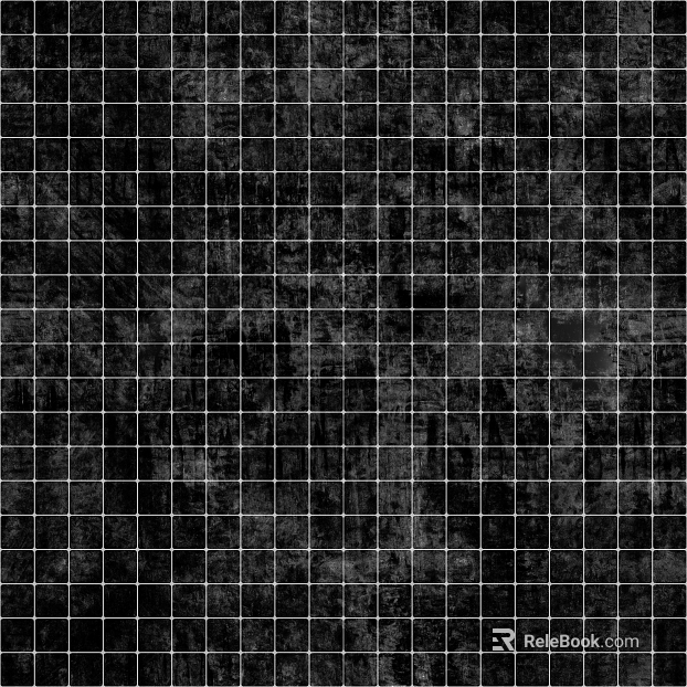 Black ceramic mosaic kitchen and bathroom wall tiles texture