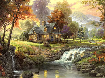 landscape painting texture (ID:ffacg54478)