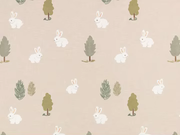 Forest small white rabbit modeling wallpaper texture (ID:ffach867453)