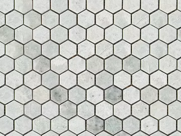 Vintage hexagonal marble stone geometric patchwork pattern tile texture (ID:ffach535361)