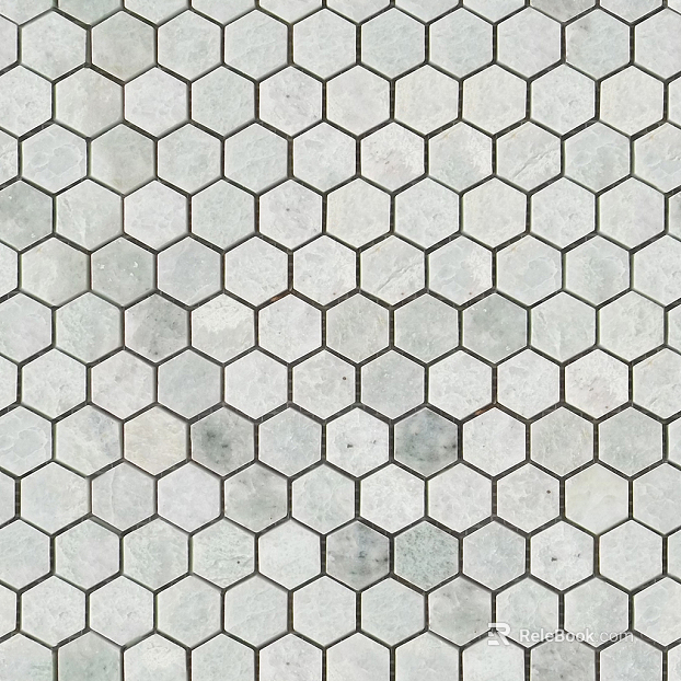 Vintage hexagonal marble stone geometric patchwork pattern tile texture
