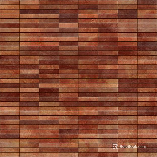 Red-brown strip mosaic background wall texture