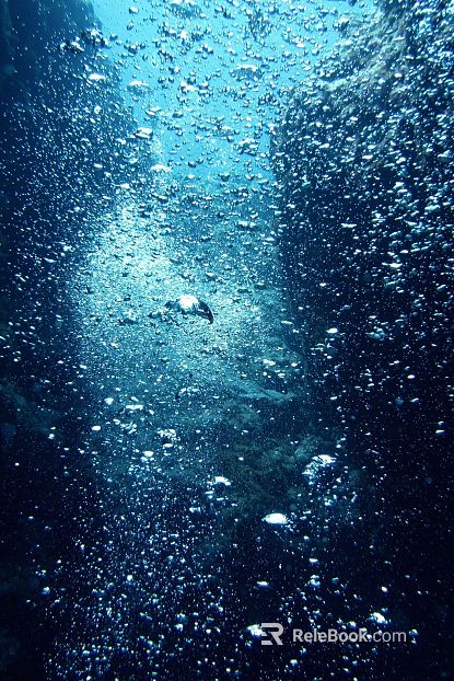 Deep Sea Blue Water Bubble Underwater Scene texture