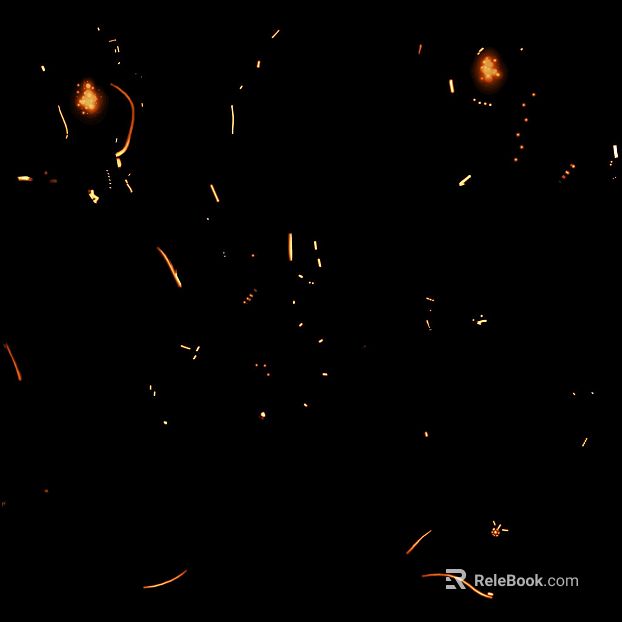Warm orange flame spark effect texture
