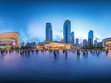 hdr city commercial street street view night view panorama texture (ID:ffach835508)