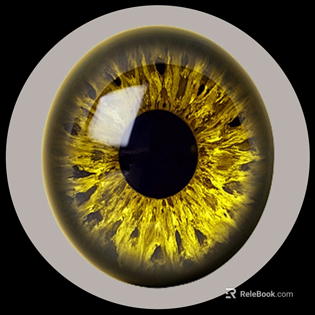 Golden iris simulation eye pupil decoration map texture