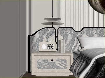 Modern gray black marble bedside table finish texture (ID:ffaeh911774)
