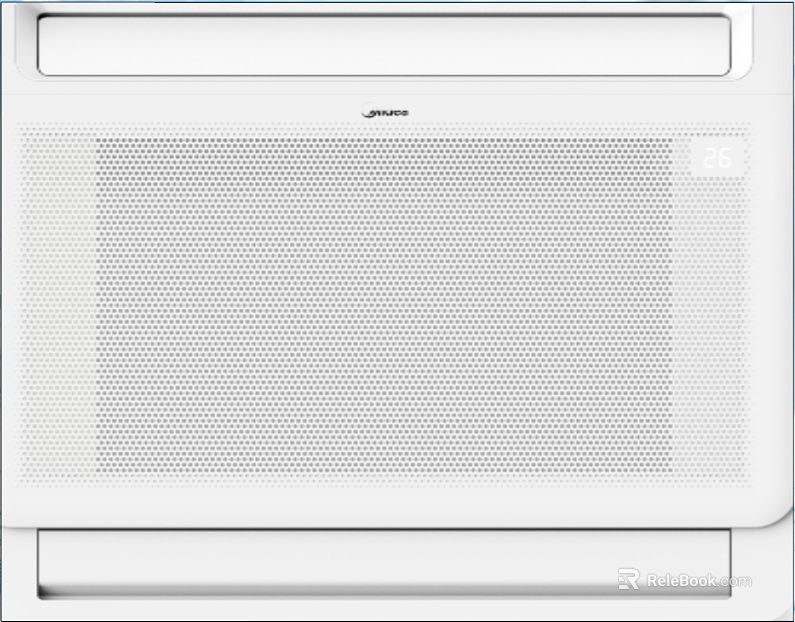 Midea White Perforated Metal Air Conditioner Panel texture