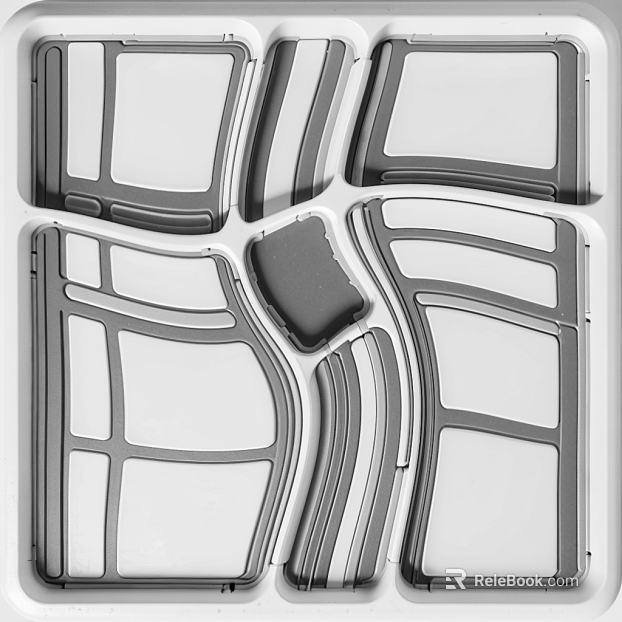 Geometric Splice Metal Panel Wall Decoration texture