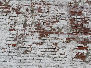 White and Red Old Brick Wall Building Exterior Wall 3d model