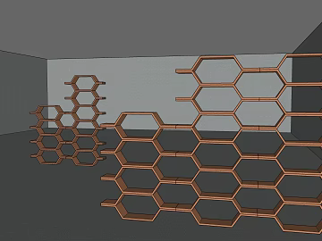 Light brown wooden honeycomb partition texture (ID:ffaeh870774)