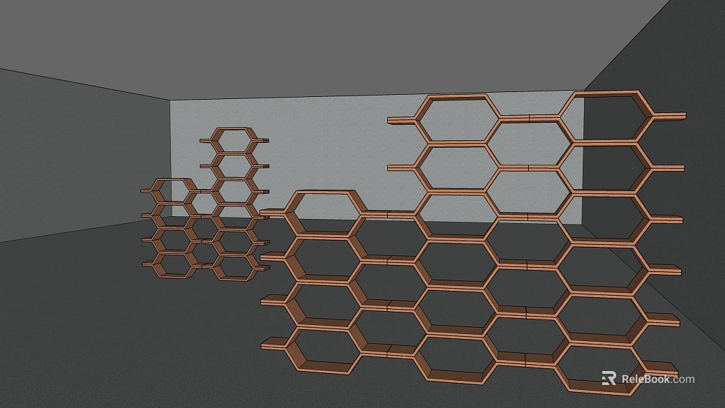 Light brown wooden honeycomb partition texture