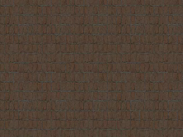 Red-brown stone brick exterior wall 3d model
