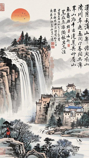 Modern Art Hanging Painting Chinese Hanging Painting Landscape Chinese Painting texture