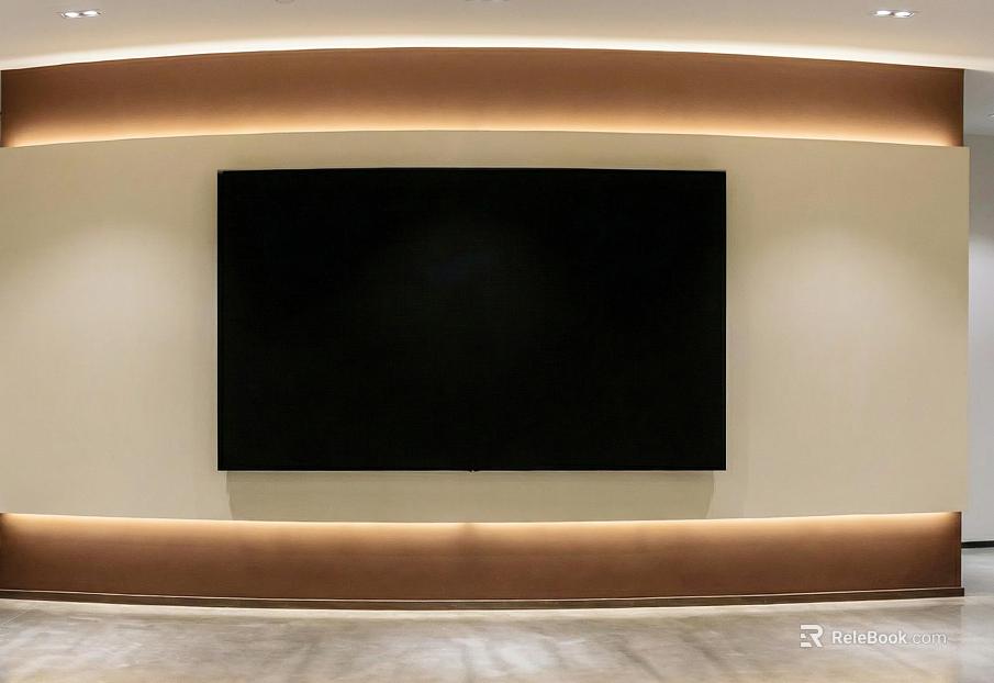 Modern beige wall panel TV background wall texture