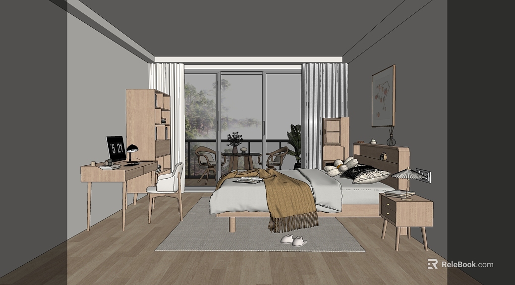 Log Color Wood Floor Bedroom Space texture