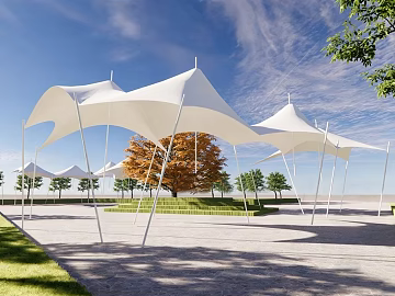 Modern White Tensioned Film Outdoor Leisure Area texture (ID:ffaeh594834)