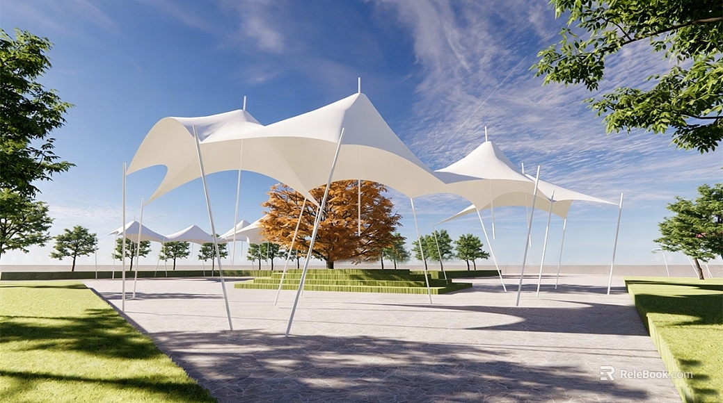 Modern White Tensioned Film Outdoor Leisure Area texture