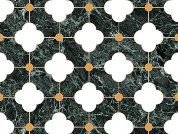 Light Luxury Dark Green Marble Tile Kitchen and Bathroom Wall texture (ID:ffaeh641626)