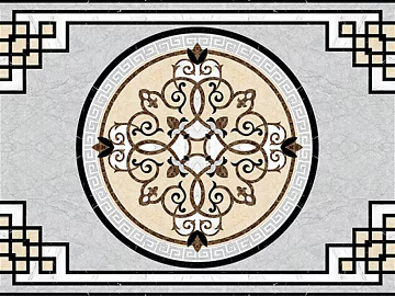 Marble mosaic black and white pattern stone texture (ID:ffajg38848)