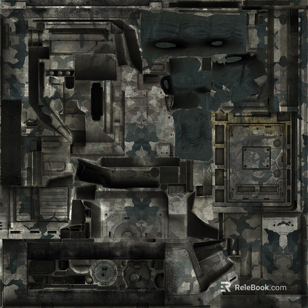 Industrial-style gray-black distressed metal panel texture