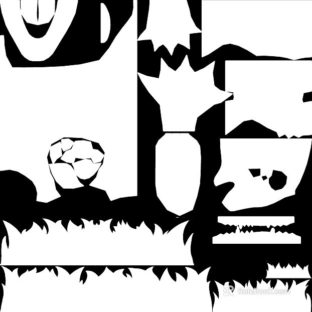 Black and white abstract geometric decorative painting texture