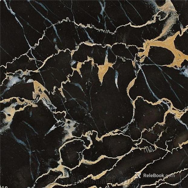 Black Golden Flower Marble texture