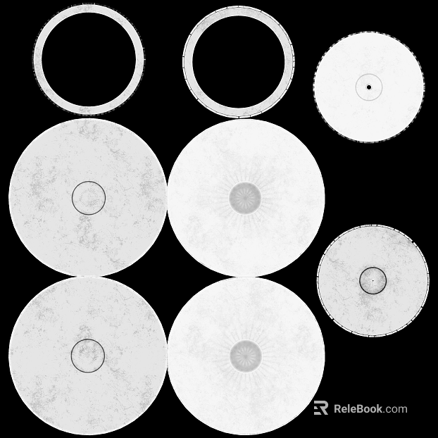Light gray marble round parquet floor tile texture