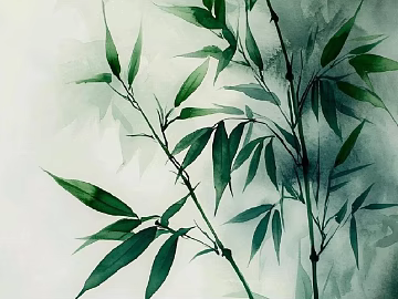 Plant Painting Bamboo Wallpaper Mural texture (ID:ffaeh469182)