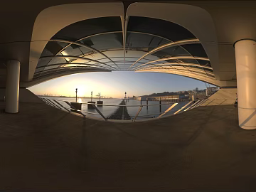 Seaside Observation Deck Dusk HDR texture (ID:ffabg36011)