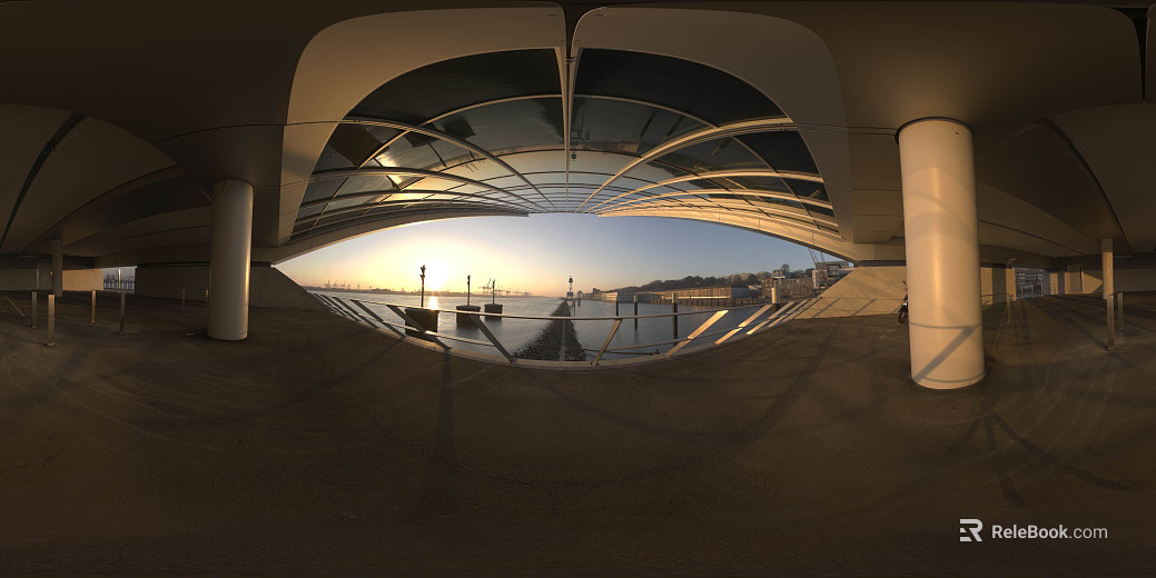 Seaside Observation Deck Dusk HDR texture