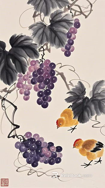 Guofeng Plant Painting texture