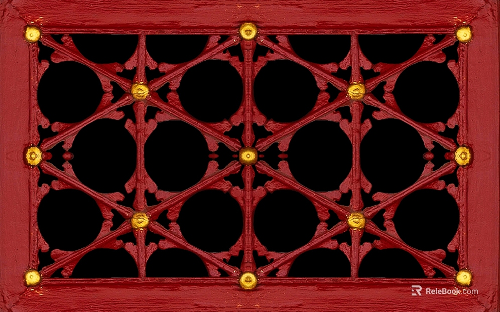 Wood carved red hollow plate texture