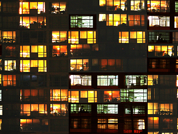 Outdoor building night view glass texture (ID:ffagg21006)