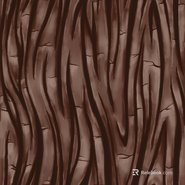 Dark brown curved wood grain decorative panel texture