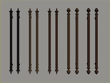 Retro Style Metal Column Interior Decorative Column texture (ID:ffaeh261751)